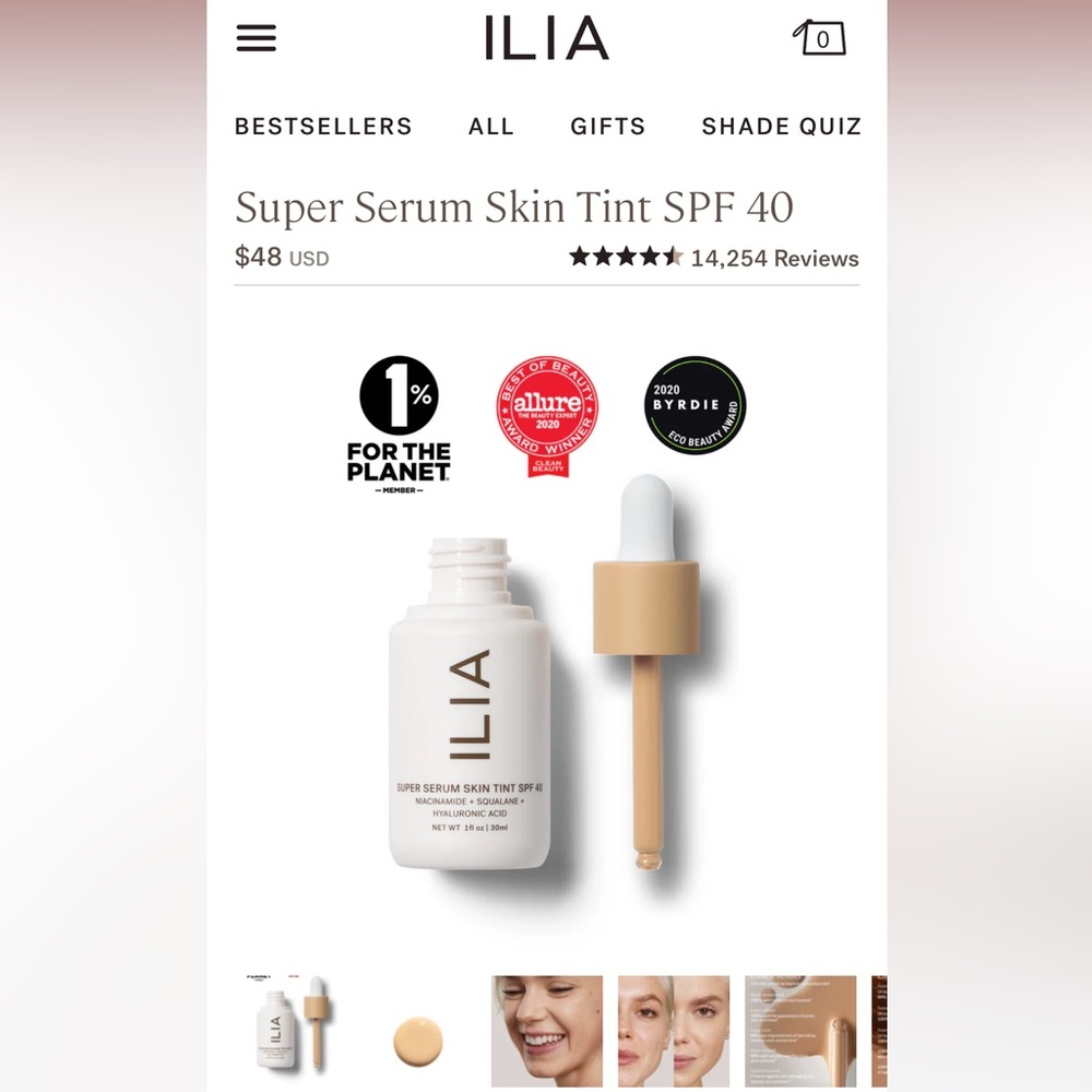 ILIA Super Serum Skin Tint in Formosa